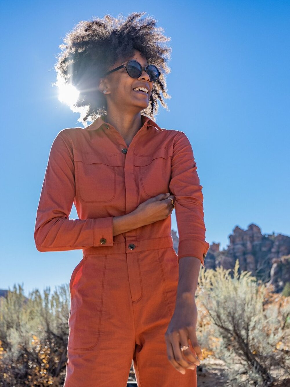 Target Universal Thread Rust Red Button-Up Jumpsuit / boiler suit  - size 8